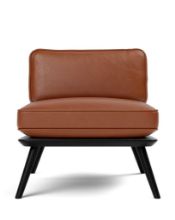 Bild von Fredericia Furniture 1711 Spine Lounge Stuhl Petit – Leder Cera/Ask