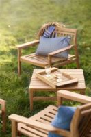 Bild von FDB Furniture M6, M19 und M7 Together Gartenmöbel-Set – Massives Teakholz/Natur