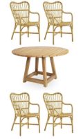 Bild von Sika-Design George und Margret Gartenmöbel-Set – Teak/Natur