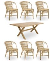 Bild von Sika-Design Colonial und Robert Gartenmöbel-Set – Teak/Natur