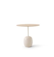 Bild von &Tradition Lato Couchtisch LN9 Ø: 50 cm - Lackierte Eiche / Crema Diva Marmor