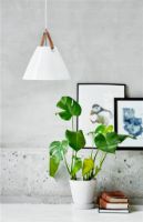Bild von Design For The People Riemenpendel Ø: 27 cm – Opalweiß