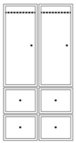 Montana Kleiderschranksystem 05 188,4x95,2 cm - Hagebutte