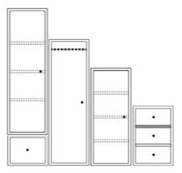 Bild von Montana Kleiderschranksystem 02 186,3x190 cm - Hagebutte