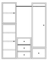 Bild von Montana Kleiderschranksystem 06 186,4x142,8 cm - Hafer