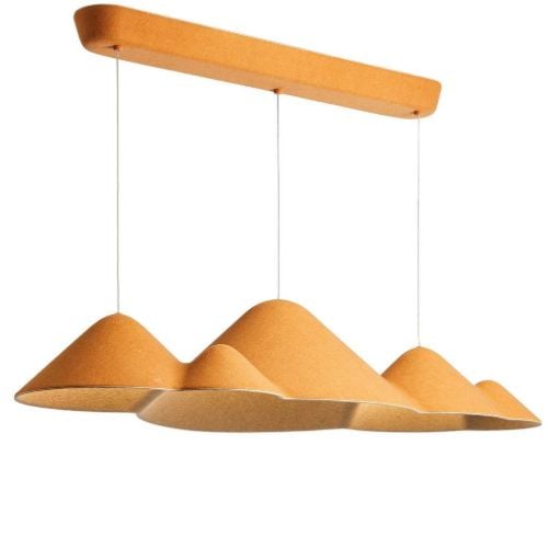 LOOM Design Panorama Pendelleuchte L 21,9x105,7 cm - Erdgelb/Grau