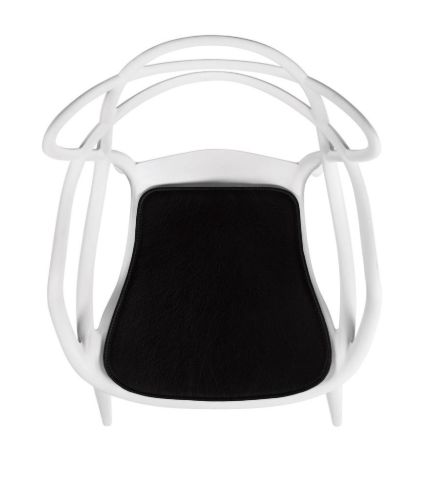 Bent Hansen Kissen für Kartell Masters Stuhl H: 8 mm – Basic Leder Schwarz