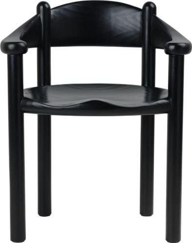 GUBI Daumiller Armchair SH: 45 cm - Brown Black Pine