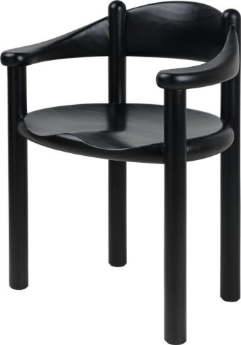 GUBI Daumiller Sessel SH: 45 cm - Kiefer Braun Schwarz