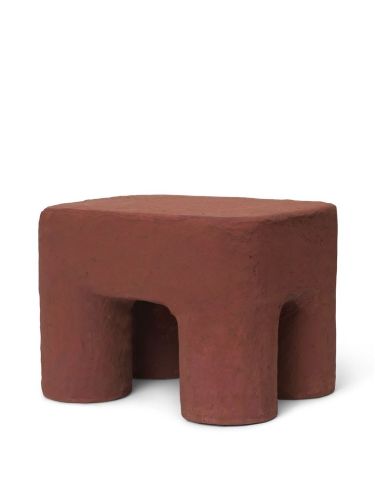 Ferm Living Podo Hocker H: 25 cm - Rotbraun
