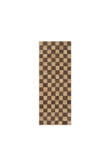 Ferm Living Check Wool Jute Runner 70x180 cm - Coffee/Natural