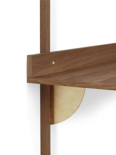 Ferm Living Sector Schreibtisch 87x45,1 cm - Geräucherte Eiche/Messing