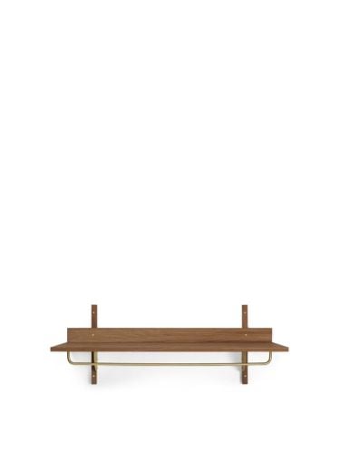 Ferm Living Sector Rack Shelf 87x37 cm - Smoked Oak/Brass