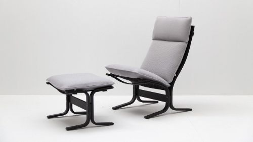 LK Hjelle Siesta Trio Fußhocker – Schwarz/Trio Pebble
