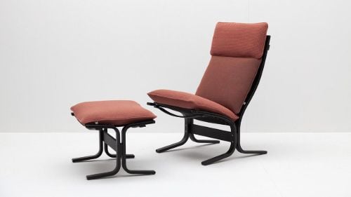 LK Hjelle Siesta Trio Fußhocker – Schwarz/Trio Rost