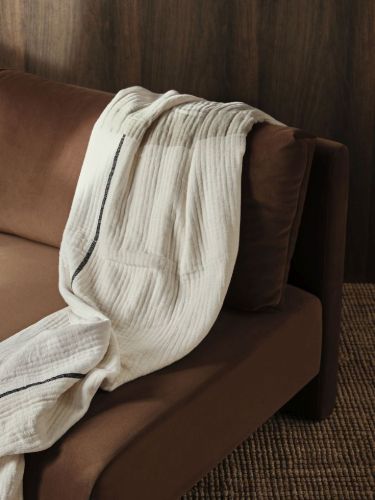 Ferm Living Dela Überwurf 120x170 cm - Natur/Cremeweiß