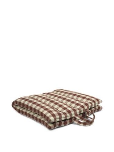 Ferm Living Bothy Check Klappmatte 70x100 cm - Zimt/Graugrün