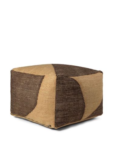 Ferm Living Forene Square Pouf H: 60 cm - Tan/Chocolate