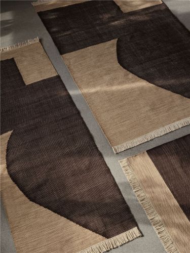 Ferm Living Forene Läufer 80x200 cm - Hellbraun/Schokolade