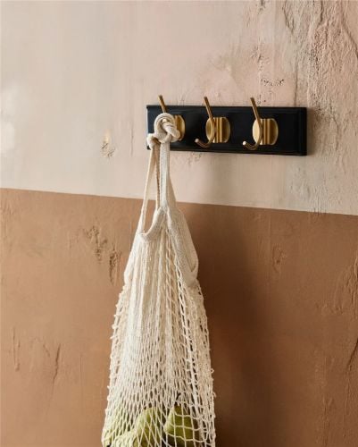 Nordal EDGY Garderobenständer mit 3 Haken B: 30 cm – Schwarz