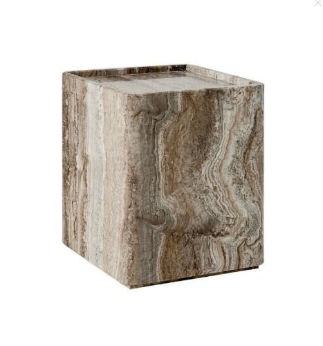 GUBI Pietra Side Table 33x33x40 cm - Lively Sepia