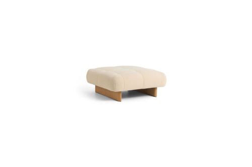 HAY Quilton Lift Ottoman 105x105 cm - Lacquered Oak/Tartaglia Ocre White 857