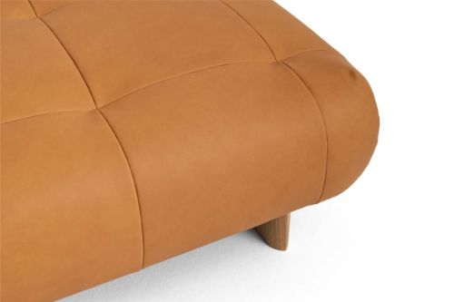 HAY Quilton Lift Ottoman 105x105 cm - Lackierte Eiche/Sense Cognac