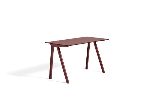 HAY CPH 90 2.0 Desk 130x65x74 cm - Bordeaux Lacquered Oak/Bordeaux Linoleum