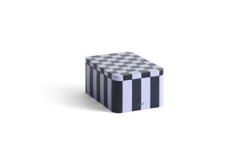 HAY Tin Container Small 7,3x17x11,1 cm - Dark Blue and Lavender