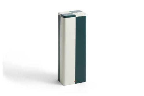 HAY Tin Container Slim 29,5x10,8x7,8 cm - Green and Off-White