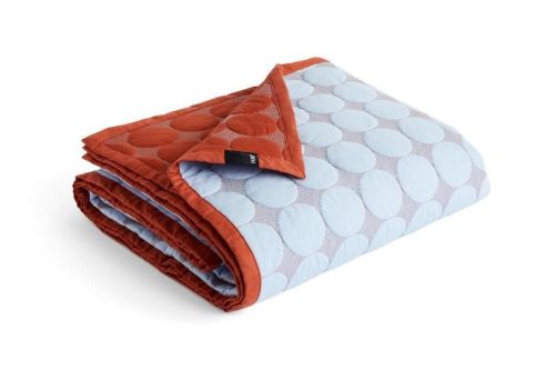 HAY Mega Dot Organic Sengetæppe 260x260 cm - Light Blue