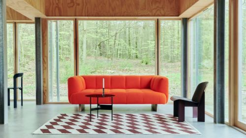 HAY Shift Kelim Teppich 170x240 – Burgund