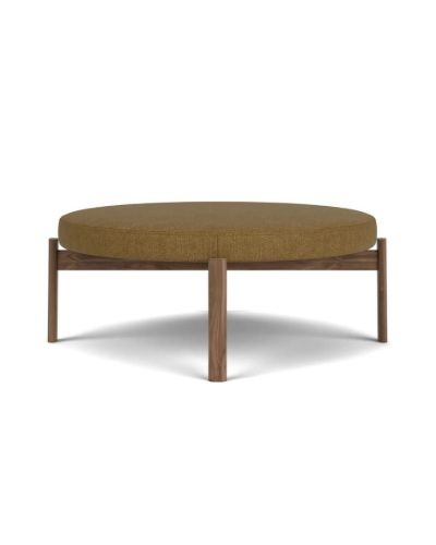 Audo Copenhagen Passage Pouf Ø: 98,5 cm - Walnut/Bouclé 06 Brown