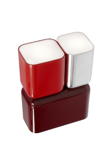 &Tradition Tabata Wall Lamp LN10 H: 21 cm - Dark Burgundy & Vermillion Red