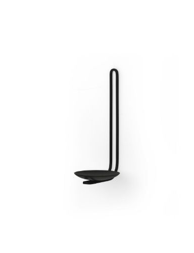 Audo Copenhagen Clip Teelichthalter Wand H: 20 cm - Schwarzer Stahl