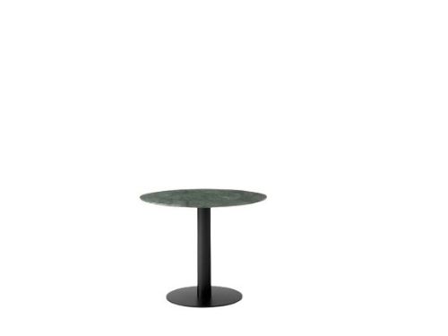 &Tradition In Between SK11 Dining Table Ø: 90 cm - Verde Guatemala Marble/Black Base