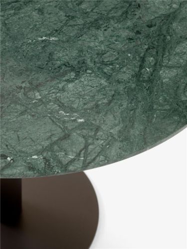 &Tradition In Between SK11 Esstisch Ø: 90 cm - Verde Guatemala Marmor/Bronzefuß