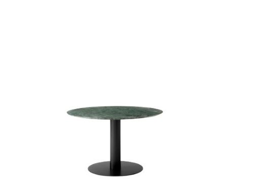 &Tradition In Between SK12 Dining Table Ø: 120 cm - Verde Guatemala Marble/Black Base