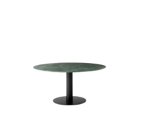 &Tradition In Between SK20 Dining Table Ø: 150 cm - Verde Guatemala Marble/Black Base