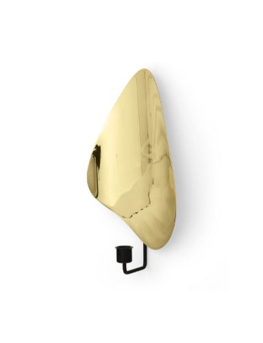 Audo Copenhagen Flambeau Kerzenhalter Wand H: 34 cm - Schwarz/Poliertes Messing
