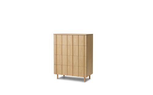Normann Copenhagen Rib Kommode mit 4 Schubladen H: 104,6 cm - Bsp