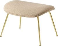 Bild von GUBI Beetle Ottoman-Fußhocker – Messingbasis / Rund um Bouclé