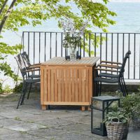 Bild von Mandalay Cambridge Klapptisch L: 200 cm und 4 Marguerit String Chairs – Teak