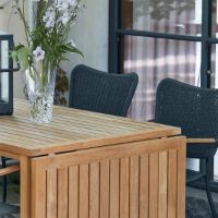 Bild von Mandalay Cambridge Klapptisch L: 200 cm und 4 Marguerit String Chairs – Teak