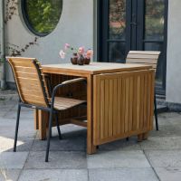 Bild von Mandalay Cambridge Klapptisch L: 200 cm und 2 Bellevue Stühle – Teak/Anthrazit