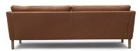 Bild von Mogens Hansen MH 2301 3-Personen-Sofa (2-teilig) L 222 cm – Gefion Semianilin-Leder/Cognac Nr. 15/Seifenbehandelte Eiche