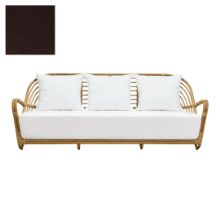 Bild von Sika-Design Charlottenborg Außenbereich 3-Pers. Sofa B: 199 cm – Natürliches Alu-Rattan/Tempotest Mocca