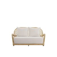 Bild von Sika Design Charlottenborg 2-Pers. Sofa B: 137 cm – Natürliches Rattan/Tempotest-Weiß