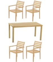 Bild von Mandalay Cambridge L: 160 cm und 4 York Chairs – Teak
