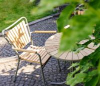 Bild von Mandalay Daisy Couchtisch Ø70 cm Inkl. 2 Gartenstühle Gartenmöbelset - Olivgrün/Teak